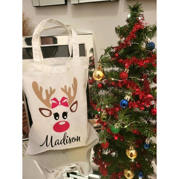 Personalized Christmas Tote Bag - Picture 2 of 4